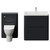 Vela 460 Satin Anthracite 1350mm 2 Drawer Vanity Unit and Toilet Suite with Anya Basin Front View thumbnail