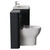 Vela 460 Satin Anthracite 1350mm 2 Drawer Vanity Unit and Toilet Suite with Anya Basin Side View thumbnail