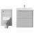 Vela 460 Satin White 1350mm 2 Drawer Vanity Unit and Toilet Suite with Fina Basin Front View thumbnail