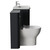 Vela 460 Satin Anthracite 1350mm 2 Drawer Vanity Unit and Toilet Suite with Fina Basin Side View thumbnail