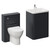 Vela 450 Satin Anthracite 600mm 2 Door Vanity Unit and Toilet Suite with Leni Basin Left Hand View thumbnail