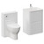Vela 450 Gloss White 600mm 2 Drawer Vanity Unit and Toilet Suite with Leni Basin Left Hand View thumbnail
