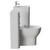 Vela 450 Gloss White 600mm 2 Drawer Vanity Unit and Toilet Suite with Leni Basin Side View thumbnail