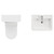 Vela 450 Gloss White 600mm Wall Mounted Single Drawer Vanity Unit and Toilet Suite with Leni Basin Top View thumbnail