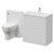 Vela 450 Gloss White 800mm 2 Drawer Vanity Unit and Toilet Suite with Leni Basin Right Hand View thumbnail