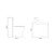 Vela 450 Satin White 800mm Wall Mounted Single Drawer Vanity Unit and Toilet Suite with Leni Basin Dimensions Side thumbnail
