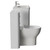 Vela 450 Gloss White 800mm Wall Mounted 2 Drawer Vanity Unit and Toilet Suite with Leni Basin Side View thumbnail