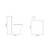 Vela 450 Gloss White 800mm Wall Mounted 2 Drawer Vanity Unit and Toilet Suite with Leni Basin Dimensions Side thumbnail