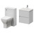 Montego Satin White 1000mm Wall Mounted Vanity Unit and Toilet Suite with Glide Basin Right Hand View thumbnail