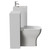 Montego Satin White 1000mm Wall Mounted Vanity Unit and Toilet Suite with Glide Basin Side View thumbnail