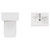 Montego Satin White 1000mm Wall Mounted Vanity Unit and Toilet Suite with Glide Basin Top View thumbnail