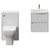 Montego Gloss White 1000mm Wall Mounted Vanity Unit and Toilet Suite with Arc Basin Front View thumbnail