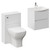 Montego Gloss White 1000mm Wall Mounted Vanity Unit and Toilet Suite with Arc Basin Left Hand View thumbnail