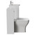 Montego Gloss White 1000mm Wall Mounted Vanity Unit and Toilet Suite with Arc Basin Side View thumbnail