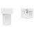 Montego Gloss White 1000mm Wall Mounted Vanity Unit and Toilet Suite with Arc Basin Top View thumbnail