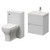 Montego Satin White 1000mm Wall Mounted Vanity Unit and Toilet Suite with Rimini Basin Right Hand View thumbnail