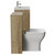 Montego Autumn Oak 1000mm Wall Mounted Vanity Unit and Toilet Suite with Rimini Basin Side View thumbnail
