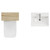Montego Autumn Oak 1000mm Wall Mounted Vanity Unit and Toilet Suite with Rimini Basin Top View thumbnail