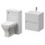 Montego Satin White 1000mm Wall Mounted Vanity Unit and Toilet Suite with Angel Basin Right Hand View thumbnail