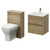 Montego Autumn Oak 1000mm Wall Mounted Vanity Unit and Toilet Suite with Angel Basin Right Hand View thumbnail