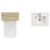 Montego Autumn Oak 1000mm Wall Mounted Vanity Unit and Toilet Suite with Angel Basin Top View thumbnail