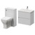 Montego Satin White 1100mm Wall Mounted Vanity Unit and Toilet Suite with Glide Basin Right Hand View thumbnail
