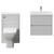 Montego Satin White 1100mm Wall Mounted Vanity Unit and Toilet Suite with Glide Basin Front View thumbnail
