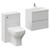 Montego Satin White 1100mm Wall Mounted Vanity Unit and Toilet Suite with Glide Basin Left Hand View thumbnail
