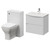 Montego Gloss White 1100mm Wall Mounted Vanity Unit and Toilet Suite with Arc Basin Right Hand View thumbnail