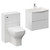 Montego Gloss White 1100mm Wall Mounted Vanity Unit and Toilet Suite with Arc Basin Left Hand View thumbnail
