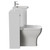 Montego Gloss White 1100mm Wall Mounted Vanity Unit and Toilet Suite with Arc Basin Side View thumbnail