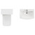 Montego Gloss White 1100mm Wall Mounted Vanity Unit and Toilet Suite with Arc Basin Top View thumbnail