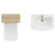 Montego Autumn Oak 1100mm Wall Mounted Vanity Unit and Toilet Suite with Arc Basin Top View thumbnail