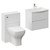 Montego Gloss White 1100mm Wall Mounted Vanity Unit and Toilet Suite with Rimini Basin Left Hand View thumbnail