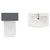 Montego Graphite Grey 1100mm Wall Mounted Vanity Unit and Toilet Suite with Rimini Basin Top View thumbnail