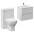 Montego Satin White 1100mm Wall Mounted Vanity Unit and Toilet Suite with Angel Basin Left Hand View thumbnail