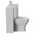 Montego Satin White 1100mm Wall Mounted Vanity Unit and Toilet Suite with Angel Basin Side View thumbnail