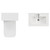 Montego Satin White 1100mm Wall Mounted Vanity Unit and Toilet Suite with Angel Basin Top View thumbnail