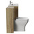Montego Autumn Oak 1300mm Wall Mounted Vanity Unit and Toilet Suite with Glide Basin Side View thumbnail