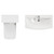 Montego Gloss White 1300mm Wall Mounted Vanity Unit and Toilet Suite with Arc Basin Top View thumbnail