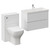 Montego Gloss White 1300mm Wall Mounted Vanity Unit and Toilet Suite with Rimini Basin Left Hand View thumbnail