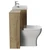 Montego Autumn Oak 1300mm Wall Mounted Vanity Unit and Toilet Suite with Rimini Basin Side View thumbnail