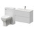 Montego Gloss White 1300mm Wall Mounted Vanity Unit and Toilet Suite with Angel Basin Right Hand View thumbnail