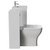 Montego Gloss White 1300mm Wall Mounted Vanity Unit and Toilet Suite with Angel Basin Side View thumbnail