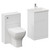 Montego Gloss White 1000mm Vanity Unit and Toilet Suite with Glide Basin Left Hand View thumbnail