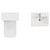 Montego Gloss White 1000mm Vanity Unit and Toilet Suite with Glide Basin Top View thumbnail