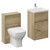 Montego Autumn Oak 1000mm Vanity Unit and Toilet Suite with Glide Basin Left Hand View thumbnail