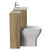 Montego Autumn Oak 1000mm Vanity Unit and Toilet Suite with Glide Basin Side View thumbnail