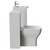 Montego Satin White 1000mm Vanity Unit and Toilet Suite with Angel Basin Side View thumbnail