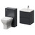 Montego Graphite Grey 1000mm Vanity Unit and Toilet Suite with Angel Basin Right Hand View thumbnail